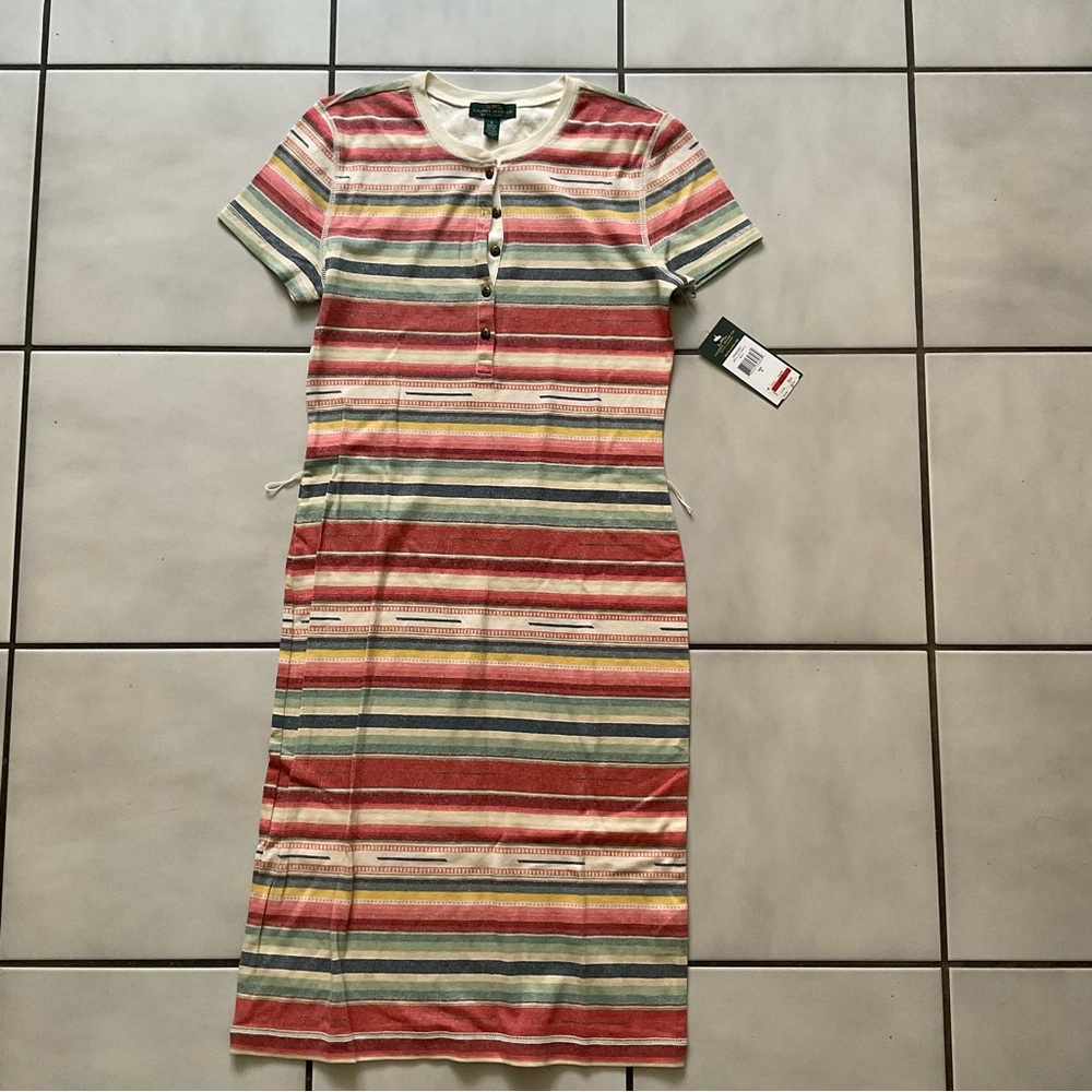 Ralph Lauren earthtone striped dress
